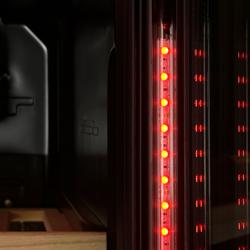 Réfrigérateur à boissons - 345 litres - design sans cadre - avec 1 porte vitrée et éclairage LED coloré