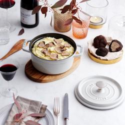 STAUB | Mini Cocotte Round Enamelled Cast Iron Casserole Dish – Ø10 cm – White Truffle