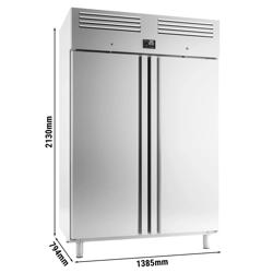 Kalaruokajääkaappi ruostumatonta terästä Premium PLUS - EN 600x400 - 1240 L - 2 ovella