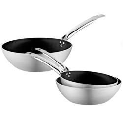 (3 stuks) Wokpan-set - aluminium - Ø 240/280/300mm - anti-aanbak