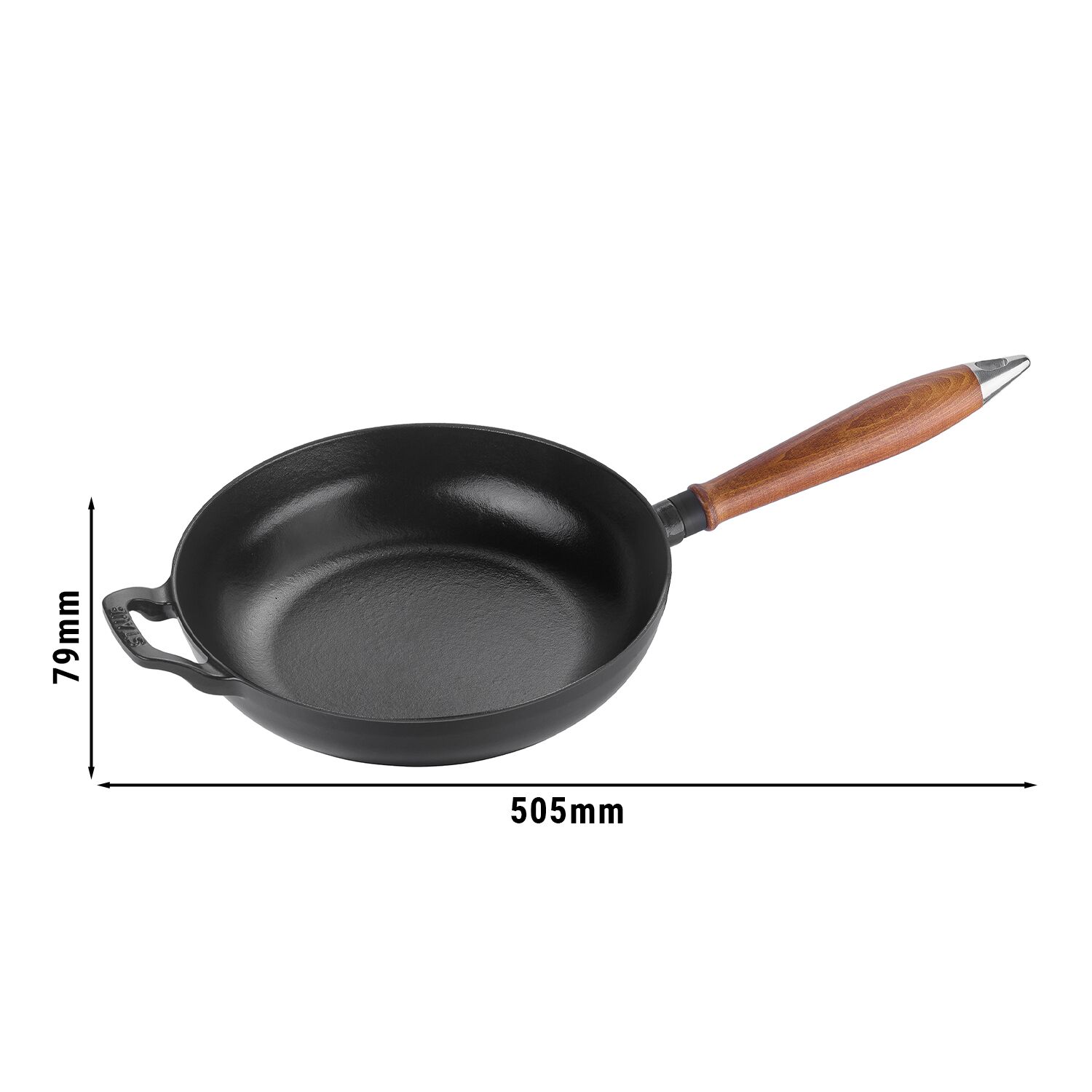 STAUB | PANS - Poêle à frire - Ø 240mm - Fonte - Noir | rond	