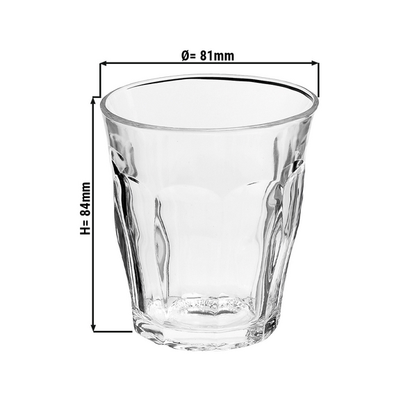 (6 bucăți) Pahar de băut Duralex All Purpose Drinking Glass - ISTANBUL - 220 ml - Transparent