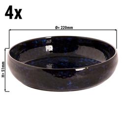 (4 sztuki) BAMA BLUE – miska / głęboki talerz – Ø 220 mm – niebieski