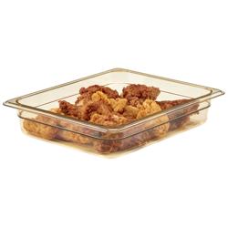 (6 pieces) CAMBRO | H-PAN™ Heat-Resistant  Gastronorm Container - 1/2 - Amber – 65 mm 
