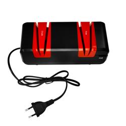 Afilador de cuchillas eléctrico - Plástico - 220x88x73mm - Rojo y negro | Afilador de cuchillos eléctrico
