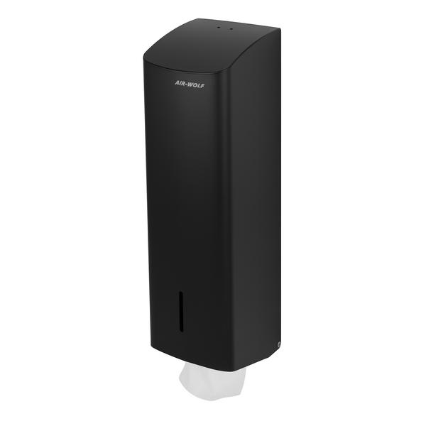 AIR-WOLF | Single-Sheet Toilet Tissue Dispenser – 750-sheet - wall-mount - stainless steel - matte black