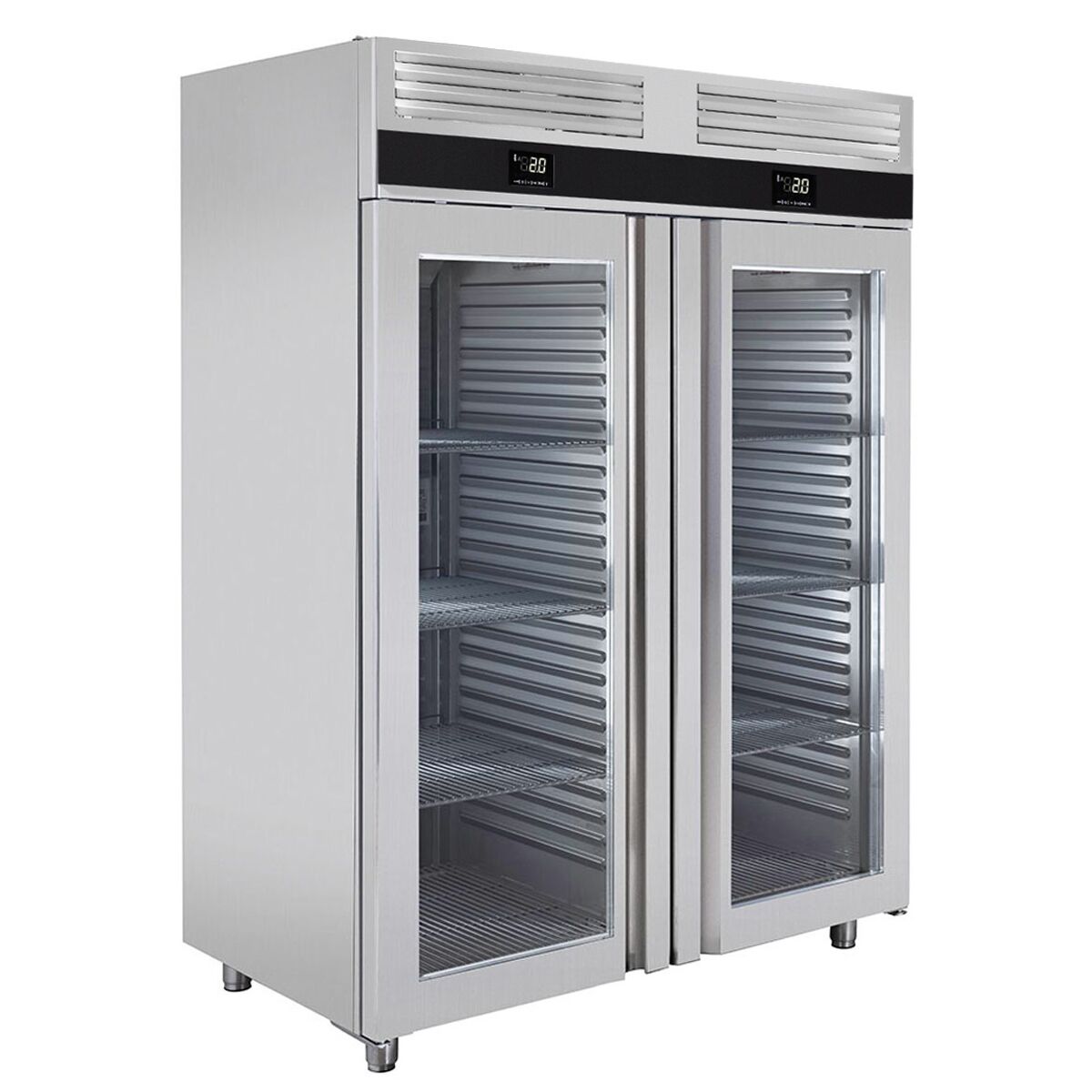 Armoire bi‑température Inox AISI 304 PREMIUM - GN 2/1 - 1400 L - avec 2 portes & 6 grilles GN 2/1
