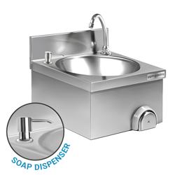 Lavamanos - con grifo monomando (conexión de agua fría y caliente) y dispensador de jabón