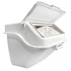 حاوية تخزين طعام تجارية - بغطاء - 486x593mm - 40 L - بولي بروبيلين (PP) - أبيض - قابلة للتكديس