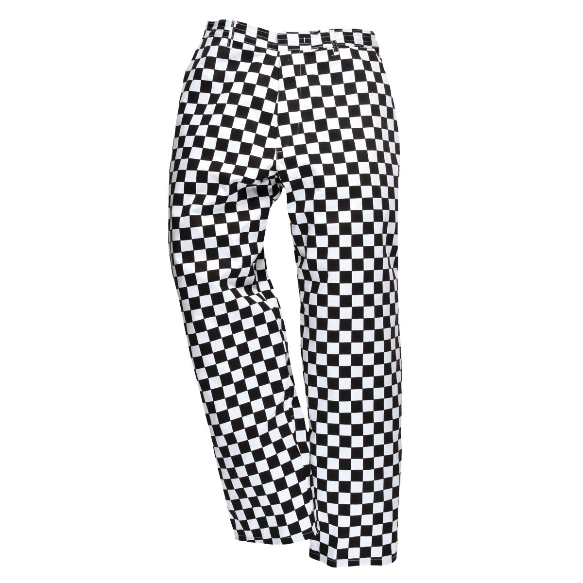 Unisex Chef Pantolon - Siyah / Beyaz - Beden: S