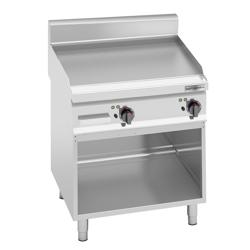 El stekbord - 8 kW - Slät - Stekyta: 596x430 mm - med underrede (benstativ)