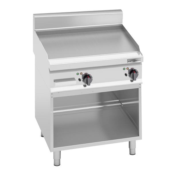 Commercial Electric Griddle Plate PREMIUM - smooth plate - open stand - 8 kW - 2 zones - 50-270°C - 400V