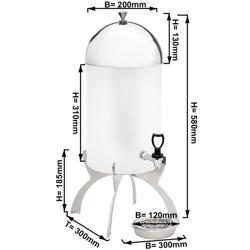 Commercial Buffet Juice Dispenser – Chrome - 7 L - Powder-Coated Stainless Steel - Drip Tray - SILVER LINE
