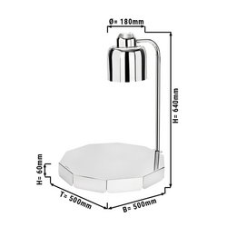 Büfe Isı Lambası - 250 Watt - Yuvarlak