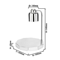 Lampada riscaldante per buffet a infrarossi - 250W - Cupola - Alluminio