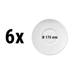 (6 pieces) SELTMANN WEIDEN | Round Coffee Saucer Coffe-e-Motion – Ø170.5 mm – High-Gloss Porcelain