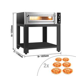 Elektrische pizzaoven - 6x 30cm (diep) - handmatig - incl. onderstel