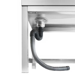 Banheira para cães - com rampa, torneira e fundo perfurado em aço inox