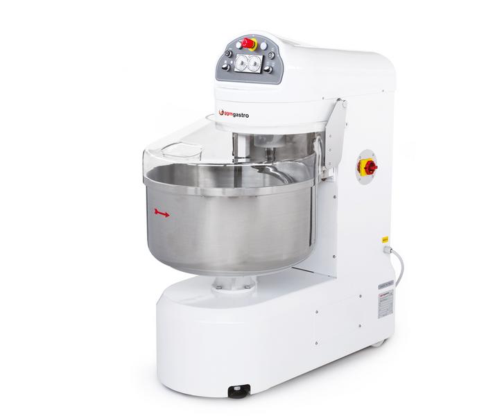 Spirálový hnětač těsta - 131 l / 80 kg - 2 rychlosti - s pevnou mísou - časovač - 400 V