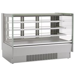 Vitrine de pastelaria refrigerada - 548L - 1915mm - Vidro duplo - com 3 prateleiras de vidro - portas traseiras deslizantes