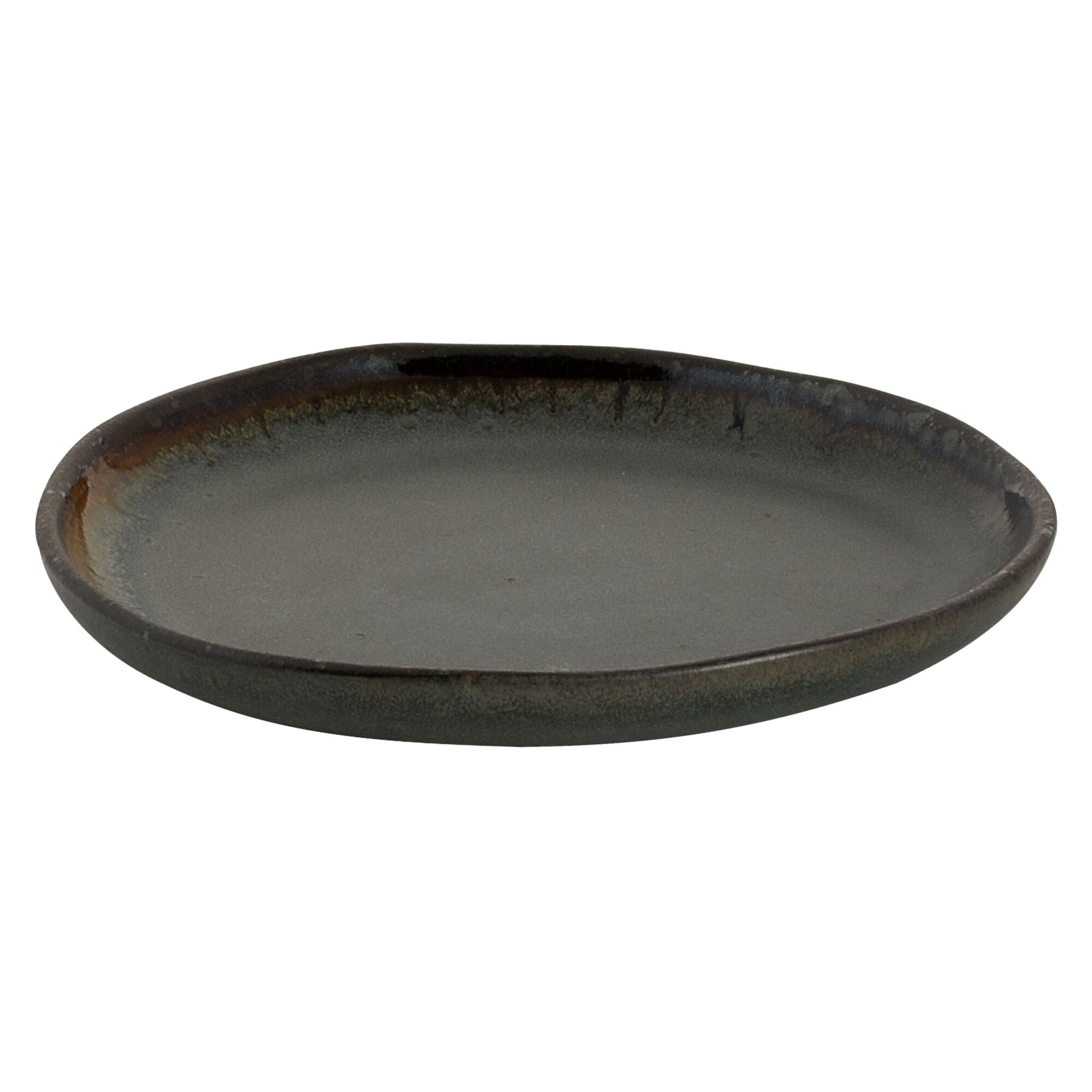 (6 Pièces) DAVIDE - Assiette - Plate - Ø 170 mm - Marron