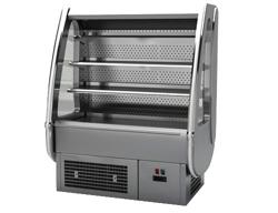 Commercial multideck display fridge - Open front - 900mm - with 3 shelves - incl. night blind - Grey