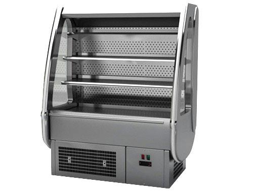 Commercial multideck display fridge - Open front - 600mm - with 3 shelves - incl. night blind - Grey