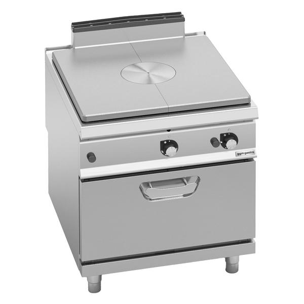 Fogão da placa de incandescência com forno elétrico Profissional - 13kW - incl. forno a Gás Estático - 7,8kW