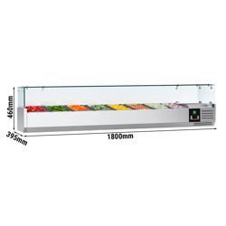 Chladicí vitrína PREMIUM - 1,8 x 0,4 m - pro 8x 1/3 GN-nádobu