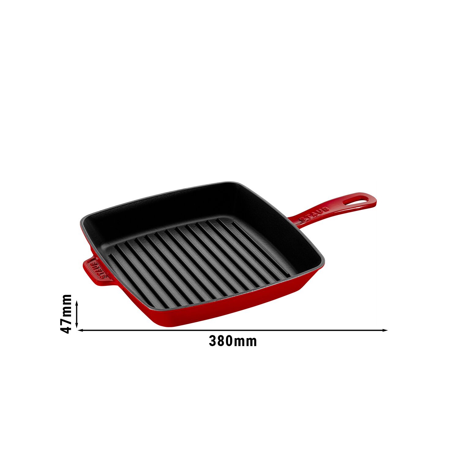 STAUB | GRILL PANS - American Grill - 260x260 mm - Fonte - Rouge Kirsch
