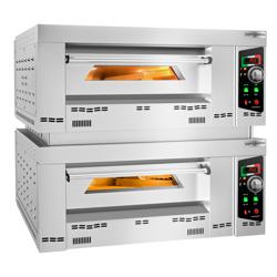Plynová pizza pec - 1480x1260 mm - 9+9× Ø 34 cm - až 450 °C - Manuální