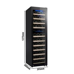 Lednice na víno - 2 klimatické zóny - 160 l - max. 53 lahví