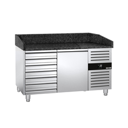 Rashladni pult za pripremu pizze PREMIUM - 1500x800 mm - sa 1 vratima & 7 ladica 