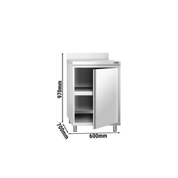 Masă de lucru cu dulap PREMIUM 0,6 m - cu uşă cu canaturi şi cant