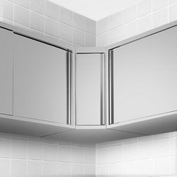 Roestvrijstalen wandkast ECO - 1600x400mm - met schuifdeur - 650mm hoog