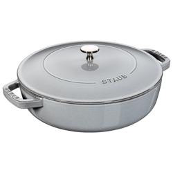 STAUB | BRAISERS - Sauteerpan met Chistera Drop Structure - 280mm - Gietijzer - Grafietgrijs