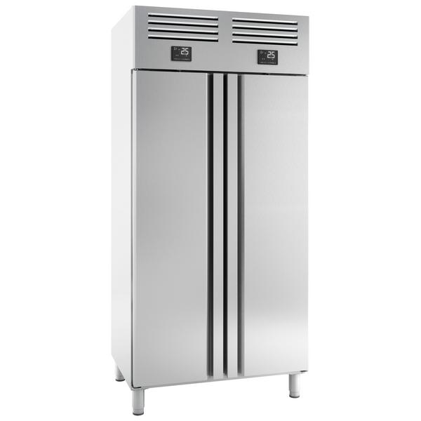 Refrigerator and freezer combination stainless steel Premium PLUS - GN 1/1 - 745 liters - with 2 doors