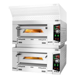Φούρνος πίτσας αερίου - 1130x910 mm - 4+4 x Ø 34 cm - έως 450 °C - Μηχανικός