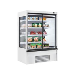 Commercial multideck display fridge - 1330mm - 711L - with 2 hinged glass doors & 4 shelves - White