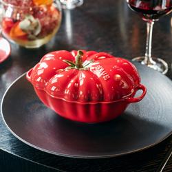STAUB | CERAMIQUE - Kókuszdoboz - Paradicsom alakú - Ø 160mm - Kerámia - Cseresznyepiros