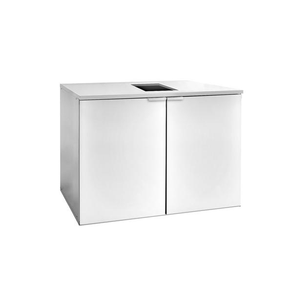 Vatenkoeler zonder koelmachine (voor extern koelaggregaat) - 2x50L fusten (KEG) - 1100x620x970mm