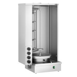 Máquina de shawarma a gas - 4 quemadores - máx. 60kg