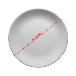 (12 pièces) ENTITY - Assiette - plate - Ø 210 mm - Blanc         
