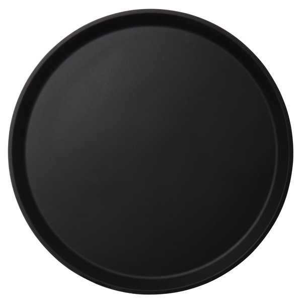 (6 db) CAMBRO | CAMTREAD® - Üvegszálas tálca - kerek - ø 450mm - magas profil - fekete