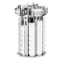 Kop & schotel dispenser - Roterend - Chroom