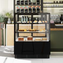 Commercial Cake & Pastry Display Fridge – 1000 mm - Double-Glazed - 378 L - +2 to +8°C - Black