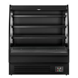 Vitrine murale réfrigérée - Libre-service - 1200mm - 380L - avec 3 étagères - arrière fermé - Noir