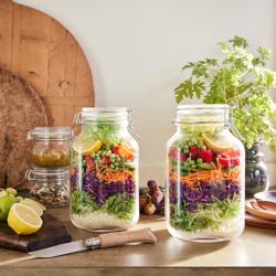 (6 pieces) BORMIOLI ROCCO | Fido Clip-Top Preserving Jars – 5 litre - airtight seal - clear glass