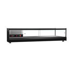 Vitrine à tapas réfrigérée PREMIUM - 1376x405mm - 6x GN 1/3 - Noir
