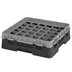 CAMBRO | CAMRACK® - Корзина для мытья стаканов 1/1 - 36 ячеек - с 1 надставкой - 500x500 мм - Чёрная